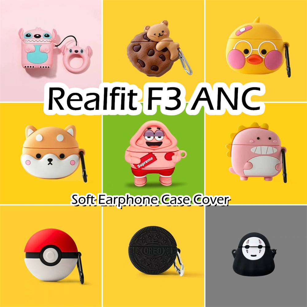 [Ngôi sao tương lai] Dành cho vỏ Realfit F3 ANC Vỏ tai nghe silicon mềm hoạt hình dễ thương Vỏ NO.1