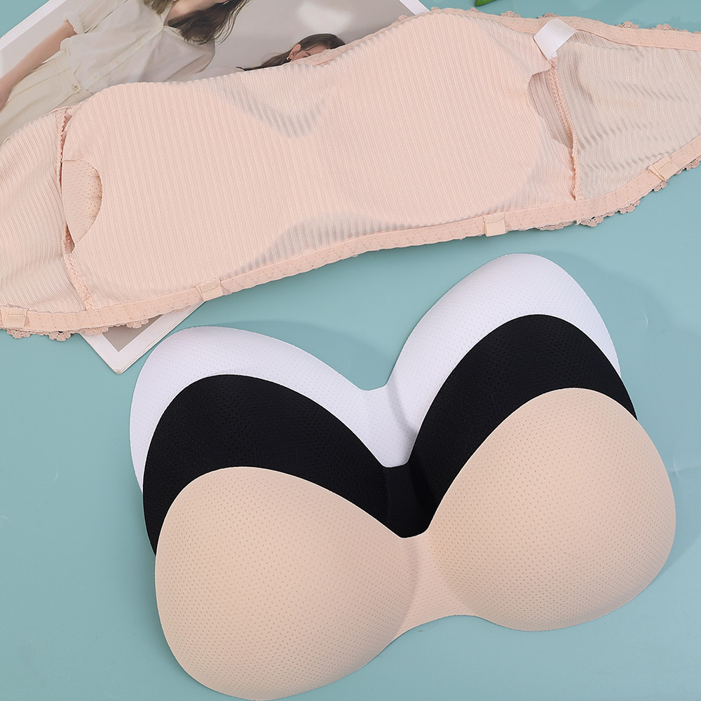 Thảm xốp xốp - Tấm lót ngực cao su một mảnh dành cho nữ - Dành cho đồ bơi Bikini Brassiere - Phụ kiện đồ lót - Push Up Insert Bra Padding - Có thể tháo rời, thoải mái, thoáng khí