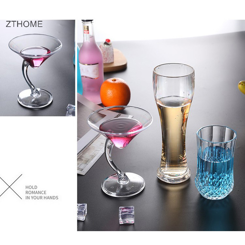 Zthome Acrylic Cocktail Cup Nhà Tiệc Cưới Thanh Cốc Nước Uống Rượu Kính HOT