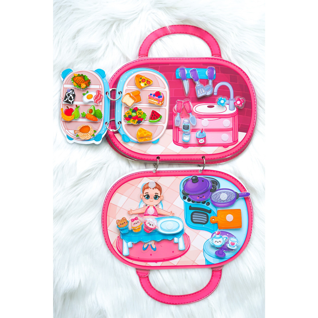 Đồ Chơi Sáng Tạo Bóc Dán Búp Bê Doll House Phát Triển Trí Tuệ  Giấy in chất lượng cao, cứng cáp