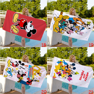 Khăn Mickey Và Minnie Chuột Terry Vải Một Mặt In Mềm Mại Vải Terry Khăn Tắm Đồ Dùng Phòng Tắm