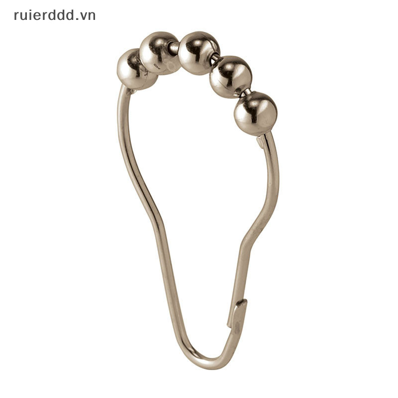 # MỚI # 12 Chiếc Nhẫn Rèm Tắm Sa Niken 5 Con Lăn Đánh Bóng Móc Tắm.