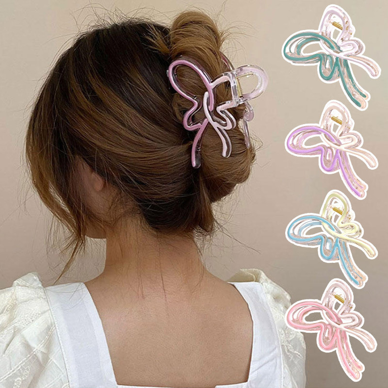 Kẹp Tóc Hình Bướm Màu Pastel Ngọt Ngào Phong Cách Hàn Quốc Phụ Kiện Tóc Cho Nữ Và Bé Gái