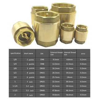 FEIYING 1 Van Một Chiều, Van Kiểm Tra Bằng Đồng NPT Lò Xo Sợi Nữ, Hệ Thống Bể Cá Tưới 1 / 2 "3 / 4" 1 "2" DN15 DN20 DN25 Cho Van Chống Chảy Ngược Kiểm Soát Nước