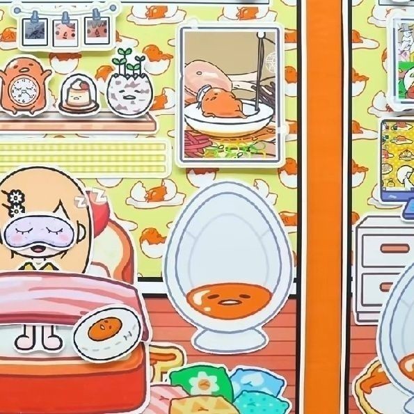Nguyên Liệu Tự Làm Sách Hình Quả Trứng toka girl and egg đồ chơi giấy tocaboca bộ đồ chơi giấy đồ chơi cắt giấy tranh