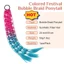AMBU Kids Bubble Đuôi Ngựa Nối Dài, Có Dây Buộc Tóc 20 "Màu Tóc, Nhẹ Thời Trang Nữ Handmade Bện Ombre Crazy Hair Day Phụ Kiện