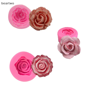 < Beartwo > 3D Hoa Hồng Hình Silicone Fondant Xà Phòng Khuôn Bánh Cupcake Dụng Cụ Làm Bánh Đẹp