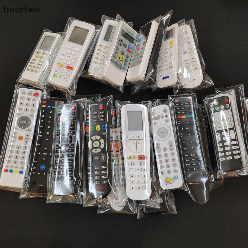 < Beartwo > Vỏ điều khiển từ xa đa năng trong suốt PVC Chống bụi Vỏ tiện lợi Điều hòa không khí / TV Vỏ bảo vệ điều khiển từ xa Đẹp