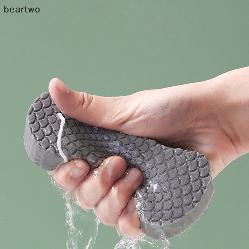 < Beartwo > Fiber Body Scrub Bath Sponge Bàn chải tẩy tế bào chết Phòng tắm Hàng gia dụng Vườn nhà đẹp