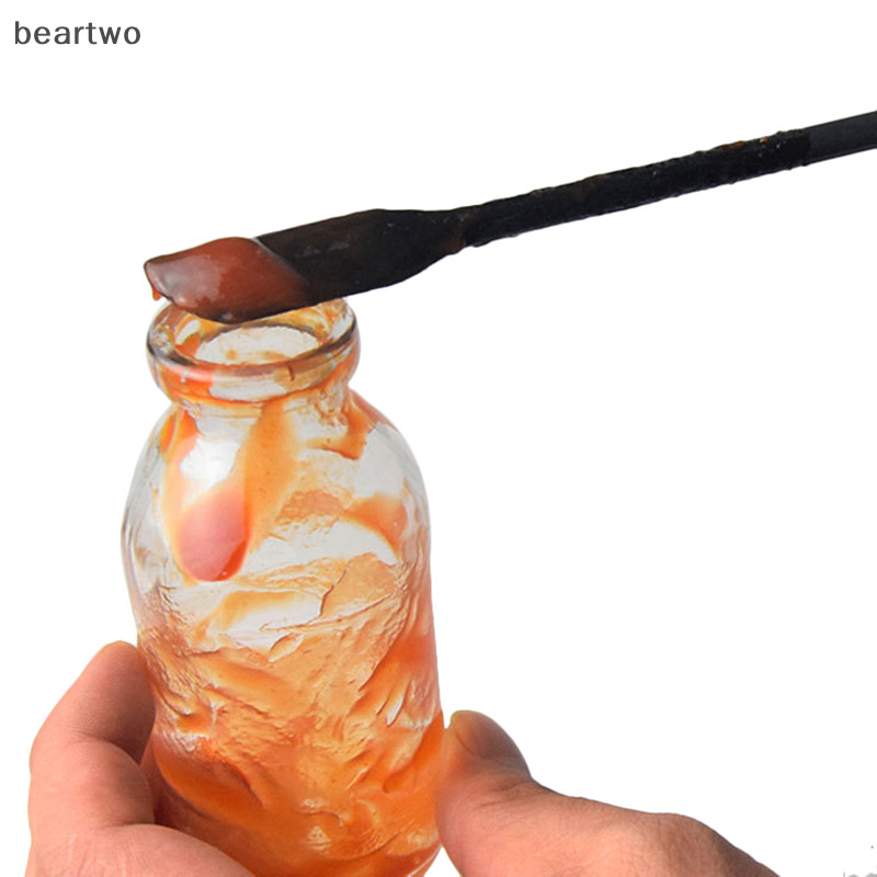 < Beartwo > Thìa Silicon Chai Mỏng Dụng Cụ Cạo Chai Silicon Mặt nạ Tiện Ích Bàn Chải Linh Hoạt Dụng Cụ Cạo Silicon Đẹp BPA Free Dụng Cụ Nhà Bếp