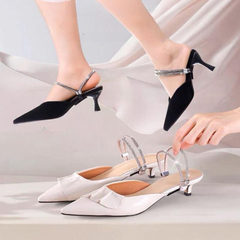 Dây đeo đàn hồi FUHUIOT chống trượt, dây giày cao gót sáng bóng, lắp đặt dễ dàng, an toàn cho nữ