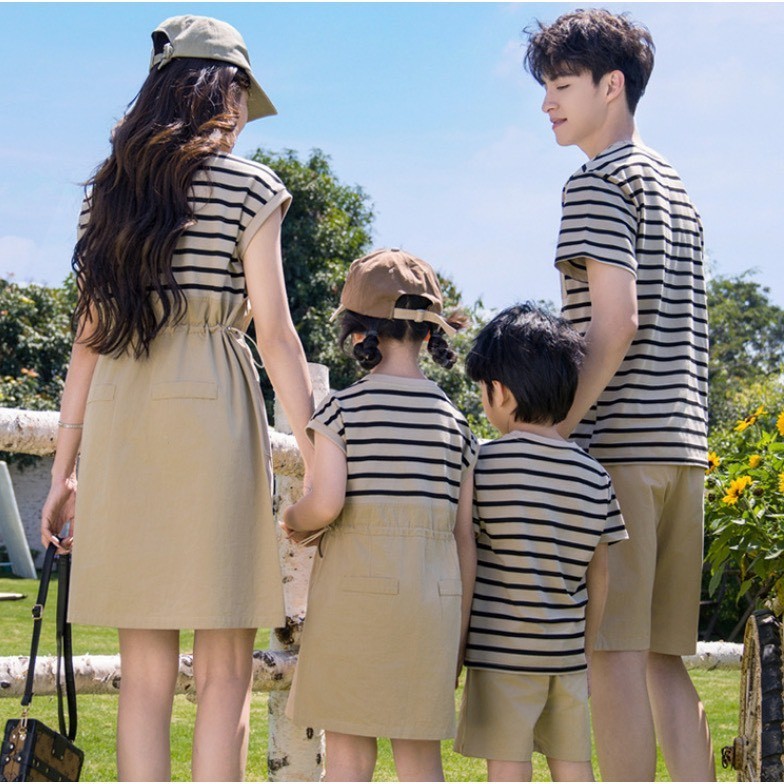 bộ đồ gia đình cho bố mẹ con trai con gái 10-37kg mẹ 40-75kg, váy cặp mẹ con, set cặp mẹ con