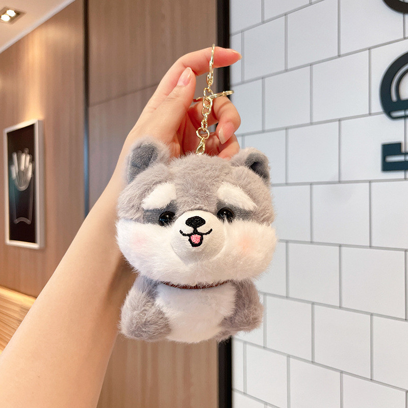 SQ5 Husky Sang Trọng Mặt Dây Chuyền Quà Tặng Sinh Nhật Cho Bạn Bè Ba Lô Quyến Rũ Đồ Chơi Nhồi Bông Móc Khóa Bộ Sưu Tập Trang Trí QS5