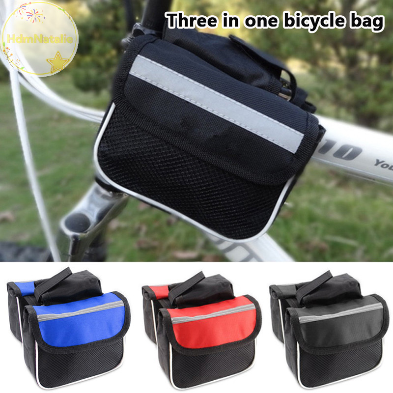 HdmNatalie Túi Xe Đạp 3 Trong 1 / Túi Xe Đạp Leo Núi Túi Chùm Trước Túi Ống Top / Phụ Kiện Bánh Răng Đi Xe Đạp VN