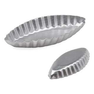 15 Chiếc Khuôn Bánh Trái Cây Khoảng 9,5Cm Bạc Cho Nhà Bếp Món Tráng Miệng Pháp Phô Mai Dài Gân Cạnh Thuyền Nhỏ Hình Bánh Khuôn