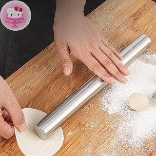 Moonlights Thép không gỉ Cán Pin Dụng Cụ Nhà Bếp Bột Con Lăn Nướng Pizza Mì Bánh Quy Bánh Bao Làm Dụng Cụ Không Nướng EN