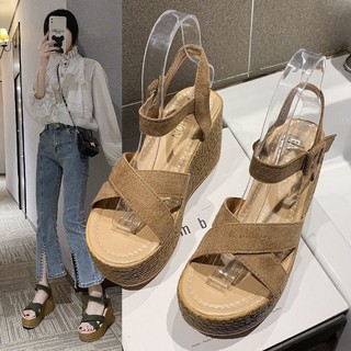 Giày cao gót nữ mũi nhọn chunky một dây thời trang