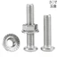 Chất liệu thép không gỉ 304 Chàm chéo xiên đầu phẳng cạnh xiên Đai ốc vít bằng thép không gỉ Daquan M4M5M6M8M10