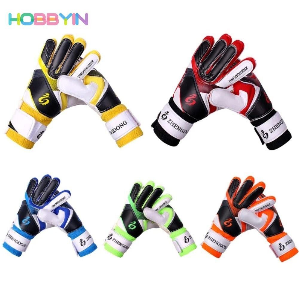 Găng bóng đá HOBBYIN cao su dày, chống mài mòn, bảo vệ ngón tay, trẻ em/thanh niên, chống trượt