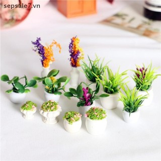 [ToyFeb] 12 Phong Cách 1: 12 Chậu Cây Nhà Búp Bê Nhựa Thân Thiện Với Môi Trường Phụ Kiện Trang Trí Nhà Cửa {vn}