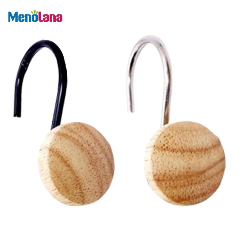 12 Chiếc Gỗ Tắm Rèm Móc Treo Nhẫn Cho Thanh Treo Rèm Tắm | Shopee Việt Nam