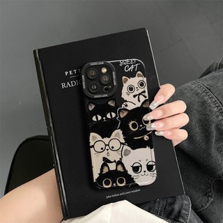 Ốp Lưng iPhone Sweety Cat Cạnh Vuông, Chống Sốc, Bảo Vệ Camera - iP 6/6s/7/8/Plus/X/XS/XR/11/12/13/14/15/16/Pro/Max/Mini