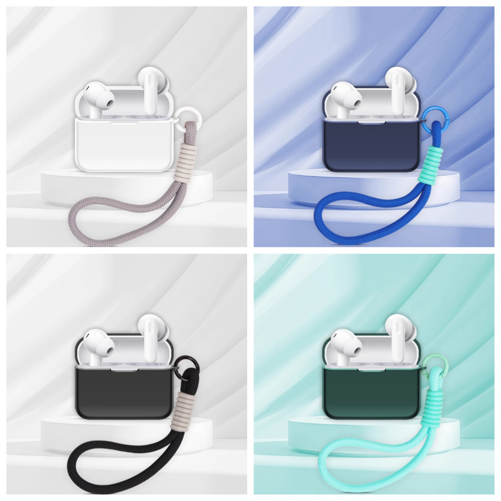 Dành Cho OPPO Enco Buds 3 Pro Vỏ Bảo Vệ Tai Nghe Silicon Màu Trơn Tay Mềm Chống Sốc Bảo Vệ Tai Nghe Có Nhẫn