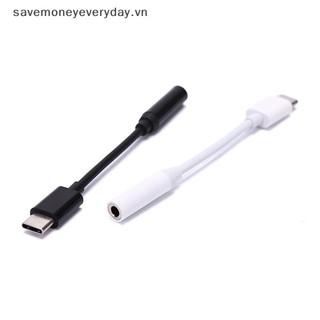 [Savemoneyeveryday] Bộ chuyển đổi cáp tai nghe Type-C sang 3,5 mm Type C Nam sang 3,5 giắc cắm âm thanh AUX [vn]