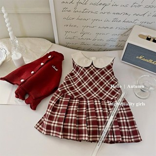 Đầm Bé Gái Phong Cách Mới Thời Trang Trẻ Em Dệt Kim Cardigan Đầm Công Chúa Xuân Thu
