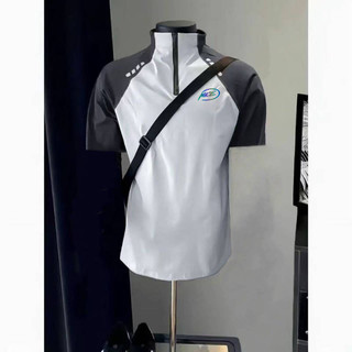 Niceid Nice Spring/Summer New Basketball Clothes Half Zipper Short Sleeve Sports Top Fitness Running Quick-Drying T-shirt 6rbw