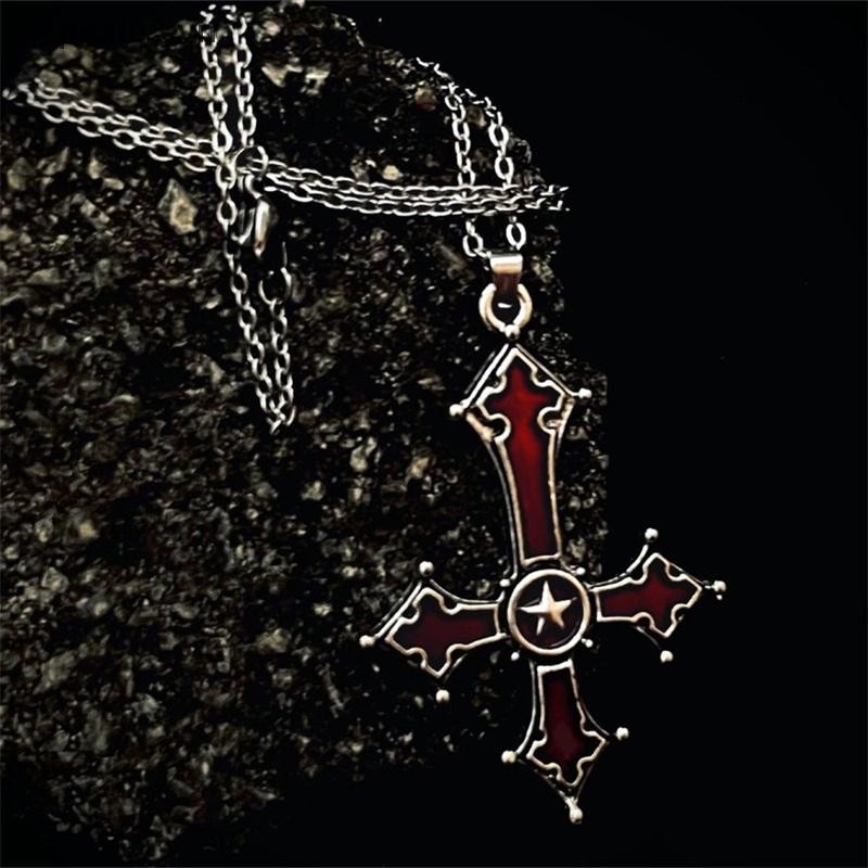 # Sepsale # Vintage Gothic Chữ Thập Mặt Dây Chuyền Vòng Cổ Dành Cho Nam Thời Trang Đảng Xu Hướng Punk Trang Sức Quà Tặng Halloween.