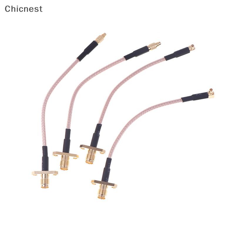 [Chc] 1PC MMCX Sang SMA / RP-SMA Bảng điều khiển mặt bích nữ RG316 Dây nối dài ăng-ten FPV cho TBS Uniify PandaRC VTX [VN]