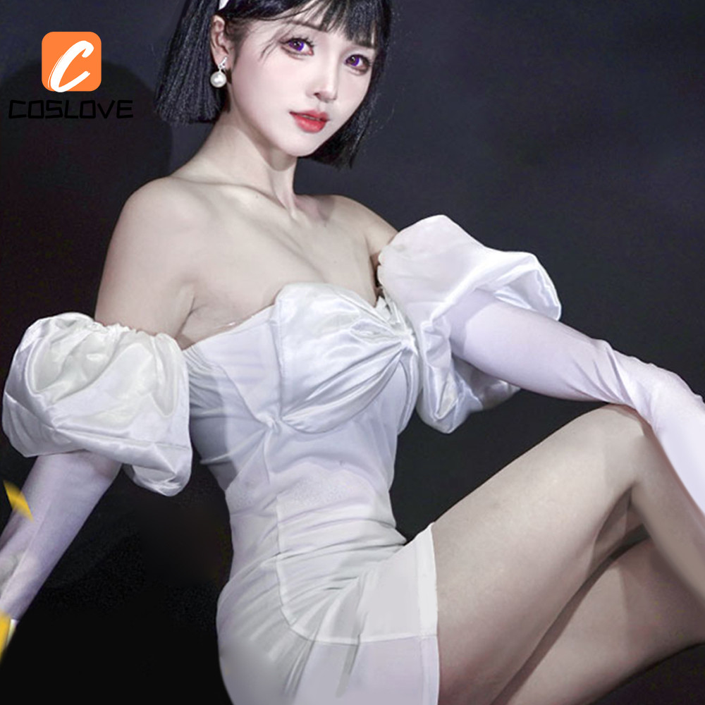 Alien STAGE Sua Cosplay Quần Áo Trọn Bộ Trang Phục Phù Hợp Với Người Phụ Nữ Váy Trắng Cosplay Phục Hồi Hoàn Hảo