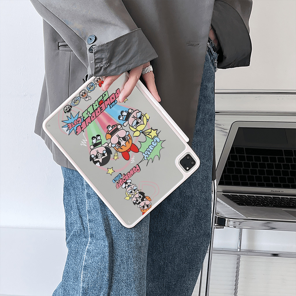 Vỏ Acrylic Cứng Ba Cô Gái Họa Tiết Dành Cho IPad 7 8 9 10 11 Air3 Air4 Air5 Air6 Air 11 M2 2024 10.9 "Pro10.5 10.2" Pro11 2018 2020 2021 2022 M4 2024 2025