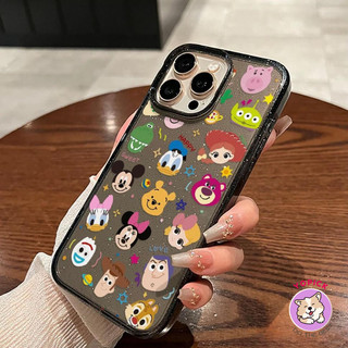 Cute cartoon avatar Phone Case for IPhone1716 15ProMax 13 15 New 12Pro Soft 14Promax Transparent Glitter Powder SF