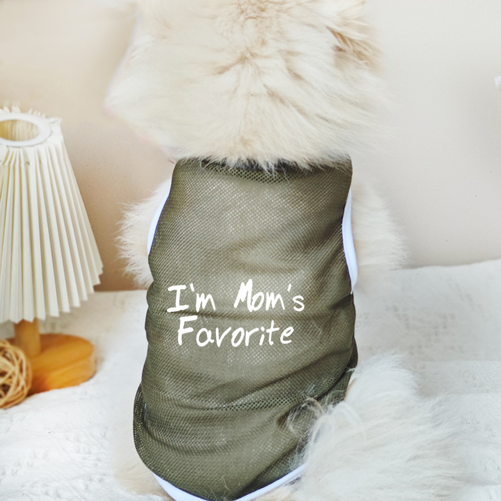 ✨ Hàng MỚI ✨ Tình Yêu Mẹ Chó Paw Họa Tiết In Hình Chó Áo Vest Lưới Thoáng Khí Quần Áo Cho Chó