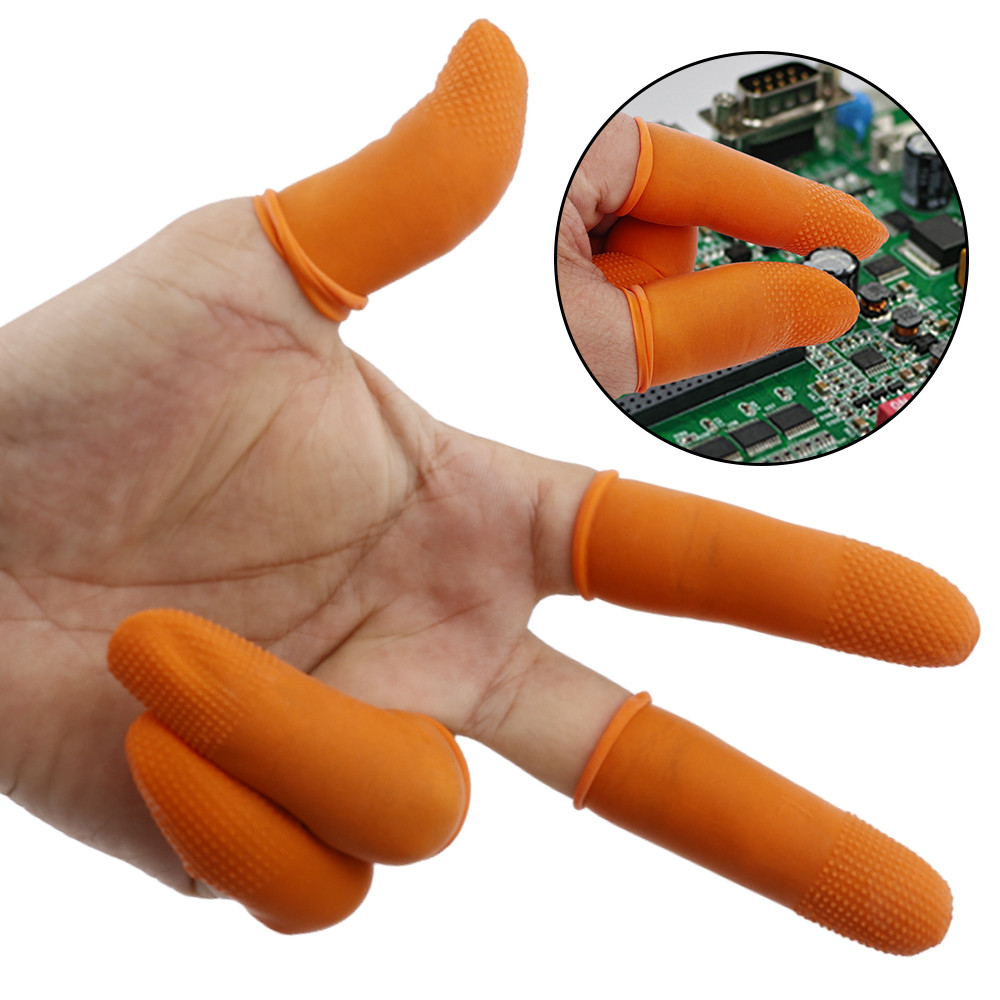 Dùng Một Lần Ngón Tay Cao Su Chống Trơn Trượt Chống Tĩnh Điện Ngón Tay Cot Đầu Ngón Tay Bảo Vệ Ngón Tay Cái Tay Cái Găng Tay