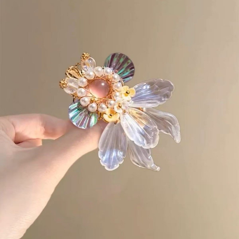 MAUROPOLI [Sẵn Sàng] Cặp Thủy Tinh Cá Vàng Giao Hưởng Siêu Cổ Tích - Kẹp Phụ Kiên Tóc Dễ Thương Cho Cô Gái Hanfu