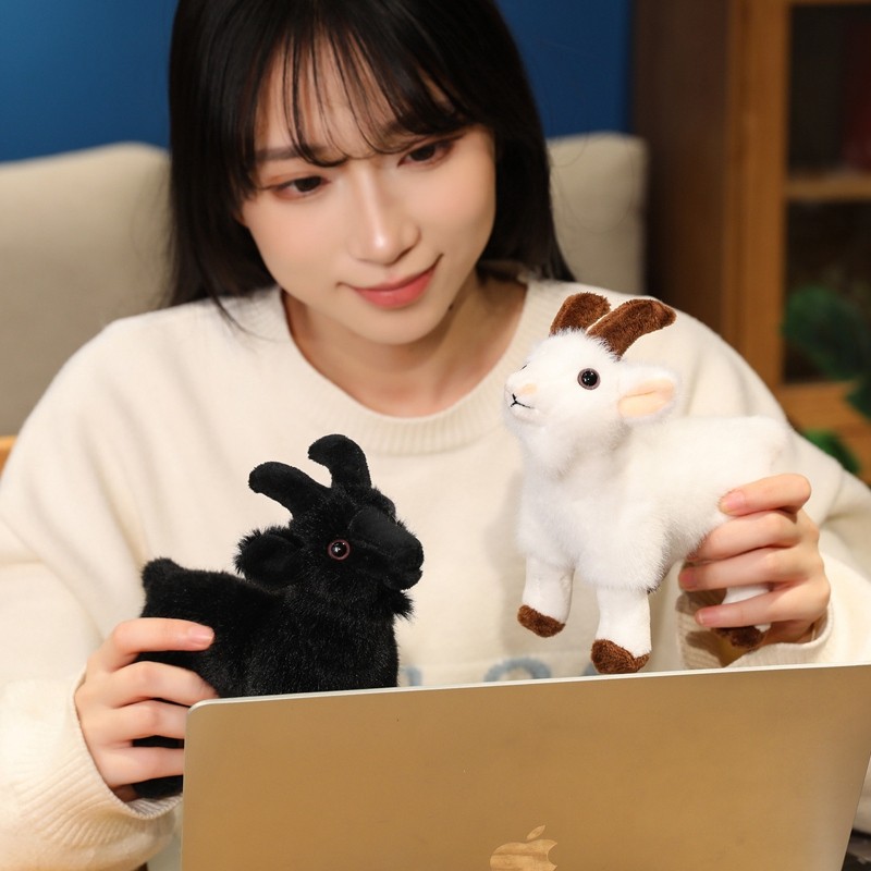 Mô Phỏng Dê Sang Trọng Đồ Chơi Dễ Thương Đen Trắng Cừu Sang Trọng Búp Bê Móc Khóa Mặt Dây Chuyền Cừu Vui Nhộn Đồ Chơi Nhồi Bông Ba Lô Trang Trí Mềm Mại Cho Bé Làm Dịu Búp Bê Quà Tặng Sinh Nhật Trẻ Em Quà Tặng Tốt Nghiệp