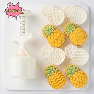 Khuôn Bánh Ngọt Hình Dứa Trái Cây PNPIA, Bao Gồm 1 Khuôn Và 2 Tem, Tự Làm Bấm Tay Bánh Trung Thu Tem, Bánh Đậu Xanh, Khuôn Bánh Quy Boutique