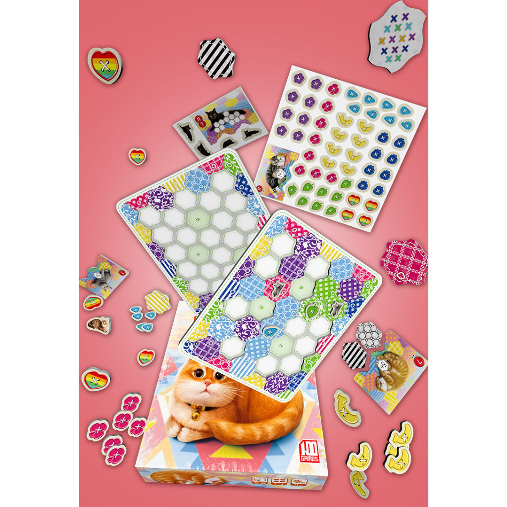 [Luật Việt] CALICO bản mới Boardgame lắp ghép thảm cho mèo Tigar
