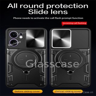 Ốp điện thoại cho Oppo Reno 13 1 3 F pro 13F 13pro Reno13 F 13F Reno13pro OppoReno13F 4G 5G, vỏ kim loại có vòng bảo vệ, giá đỡ, đẩy camera, bảo vệ lưng cứng, chống sốc