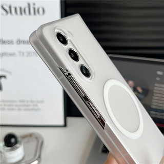 Ốp điện thoại doanh nghiệp từ tính màu kẹo 360 cho Samsung galaxy Z fold 5 6 4 3 fold6 fold3