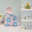 Túi Tote JKDESIGN, Túi đeo cổ tay thắt nút dung tích lớn thủ công, Túi xách dệt kim thêu hoa thông thường dành cho nữ bé gái