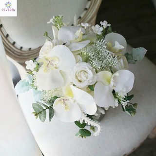 Bó hoa cưới kiểu mới Tây mô phỏng bướm hoa lan bó hoa cưới cô dâu  CEVERIA