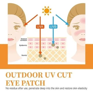WOOLYNOOK 5 Miếng Dán Mặt UV, Miếng Dán Mặt Trời Thạch Tươi Dưỡng Ẩm, Miếng Dán Mắt UV Chống Mồ Hôi Gel Chống Nắng Golf Golf Bảo Vệ Mắt Hoạt Động Ngoài Trời
