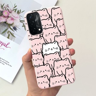 Dành Cho OPPO A74 A95 4G Ốp Lưng CHP2219 CPH2365 Vỏ Mềm Mới Phong Cách Hoa Chống Sốc Ốp Lưng Cho OPPOA74 Reno 6 Lite