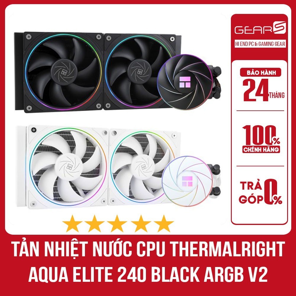 Thermalright Aqua Elite 240 V5 ARGB Nero – Dissipatore CPU AIO 240mm Con Pompa A Vortice E Ventole PWM Per Intel/AMD - 3