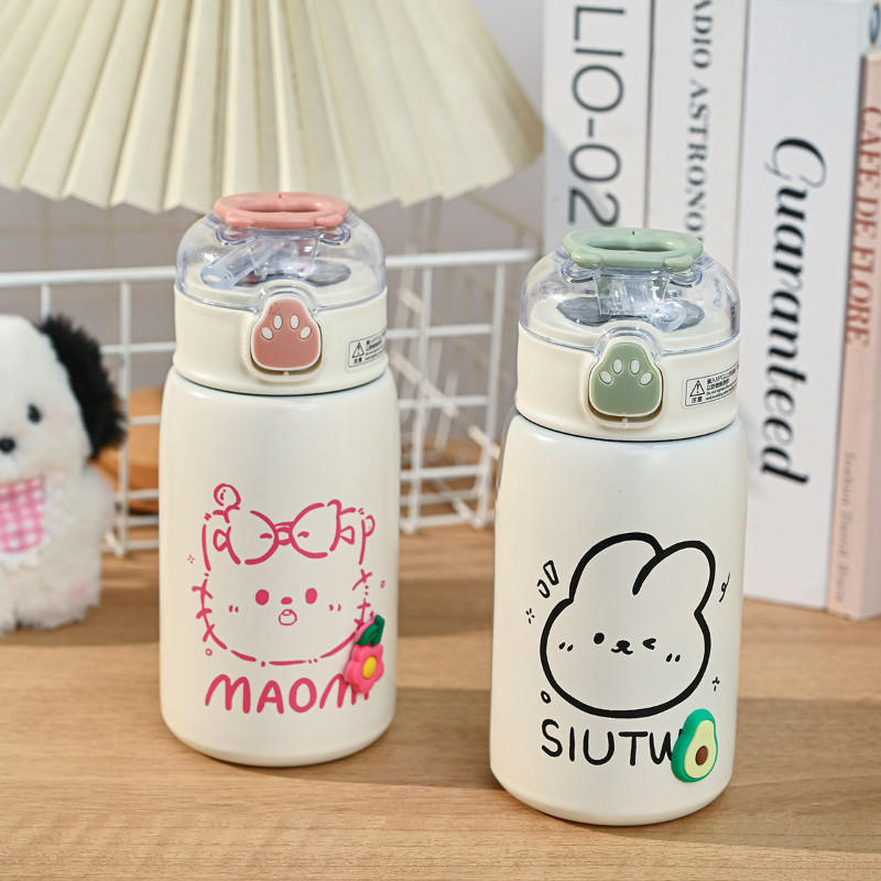 400ml Bình Nước Giữ Nhiệ Thiết kế chân gấu dễ thương,bình nước giữ nhiệt cute,Bằng Thép Không Gỉ chai nước 304