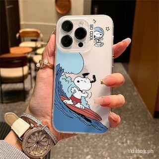 Ốp Điện Thoại Snoopy Lướt Sóng Biển Đơn Giản Thích Hợp Cho Iphone15 14 13 12 11 promax 7 / 8plus 11 12 14 15Promax XR XS XSMAX Vỏ Bảo Vệ Điện Thoại Chống Va Chạm Mờ XERG